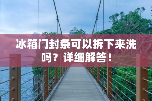 冰箱门封条可以拆下来洗吗?详细解答! 冰箱门封条可以拆下来洗吗?详细解答!