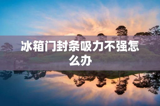 冰箱门封条吸力不强怎么办