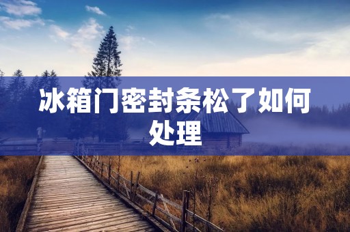 冰箱门密封条松了如何处理 冰箱门密封条松了如何处理