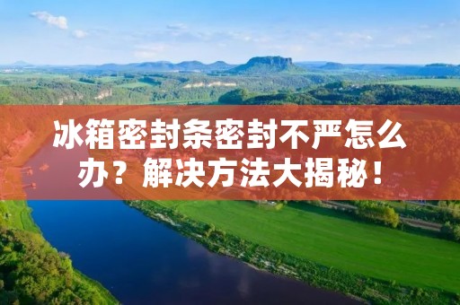 冰箱密封条密封不严怎么办？解决方法大揭秘！