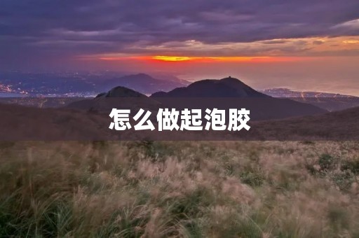 怎么做起泡胶