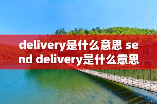 delivery是什么意思 send delivery是什么意思