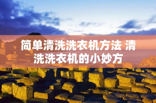 简单清洗洗衣机方法 清洗洗衣机的小妙方