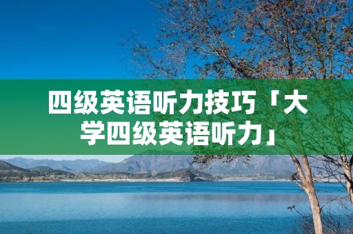 四级英语听力技巧「大学四级英语听力」
