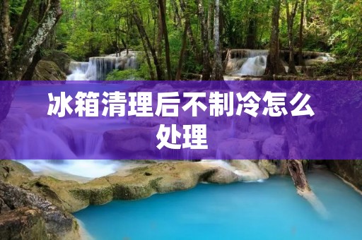 冰箱清理后不制冷怎么处理 冰箱清理后不制冷怎么处理