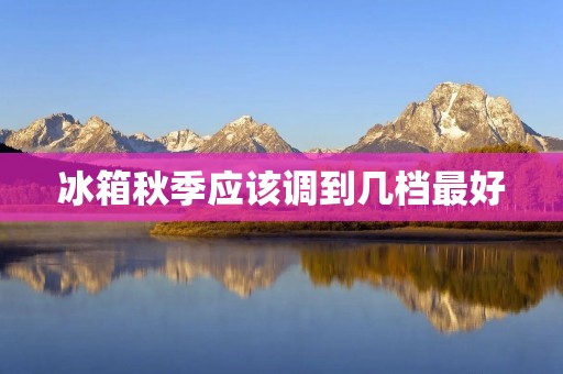 冰箱秋季应该调到几档最好