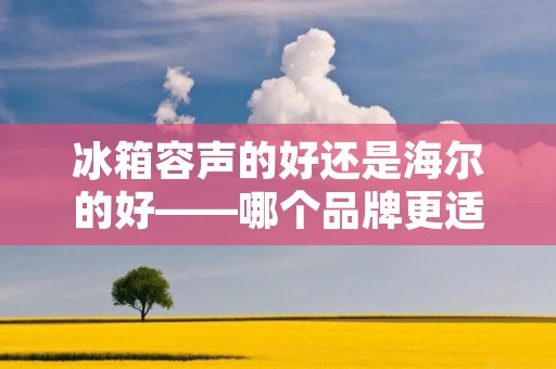 冰箱容声的好还是海尔的好——哪个品牌更适合您？