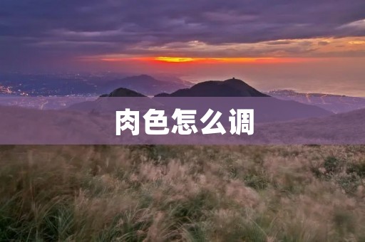 肉色怎么调