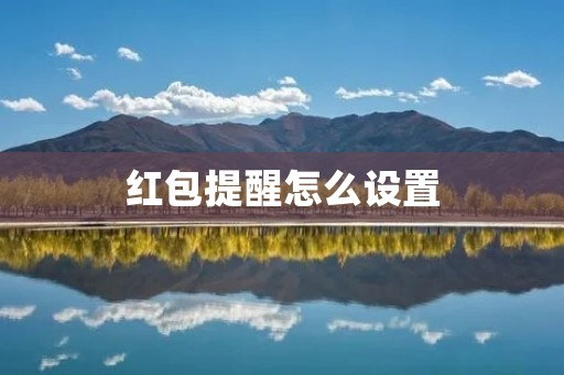 红包提醒怎么设置