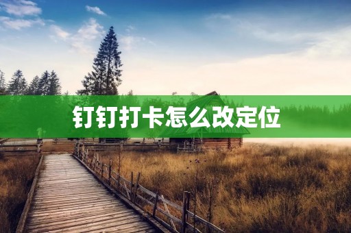 钉钉打卡怎么改定位
