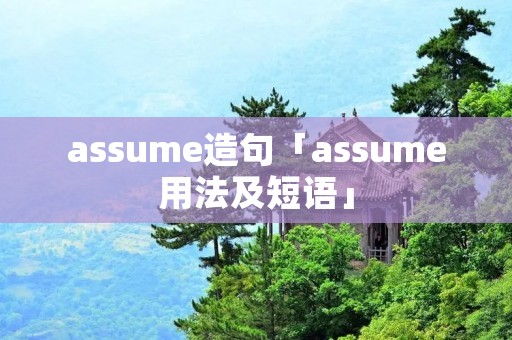 assume造句「assume用法及短语」 assume造句「assume用法及短语」