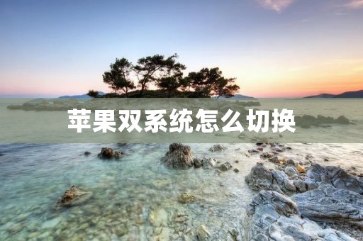 苹果双系统怎么切换