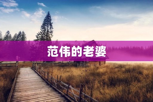 范伟的老婆:一个与他共同成长的女人