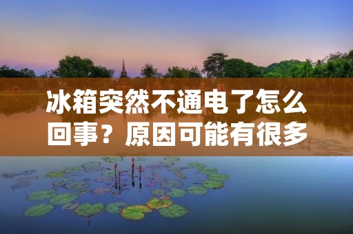 冰箱突然不通电了怎么回事？原因可能有很多，下面我们来详细描述一下可能的情况。