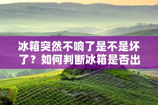 冰箱突然不响了是不是坏了?如何判断冰箱是否出现故障? 冰箱突然不响了是不是坏了?如何判断冰箱是否出现故障?