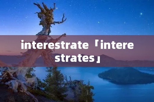 interestrate「interestrates」