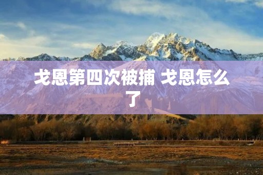 戈恩第四次被捕 戈恩怎么了