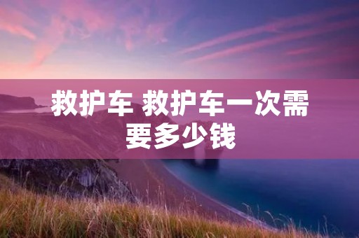 救护车 救护车一次需要多少钱
