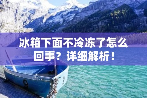冰箱下面不冷冻了怎么回事？详细解析！