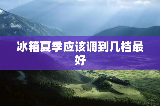冰箱夏季应该调到几档最好：如何合理调节冰箱温度？