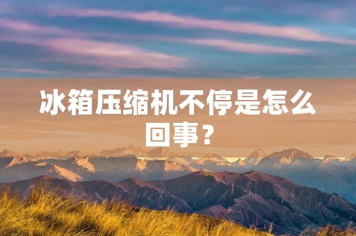 冰箱压缩机不停是怎么回事？