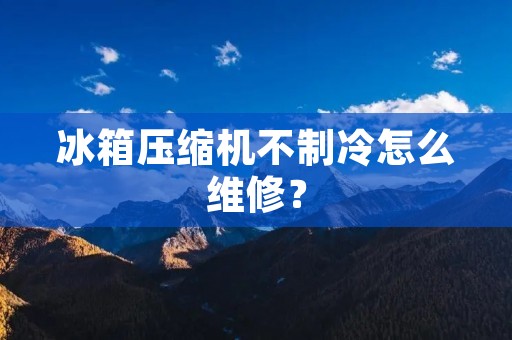 冰箱压缩机不制冷怎么维修? 冰箱压缩机不制冷怎么维修?