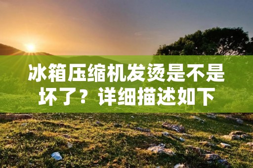 冰箱压缩机发烫是不是坏了?详细描述如下: 冰箱压缩机发烫是不是坏了?详细描述如下: