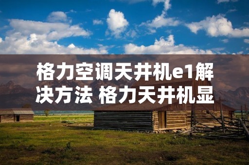 格力空调天井机e1解决方法 格力天井机显示e0怎么处理 格力空调天井机e1解决方法 格力天井机显示e0怎么处理