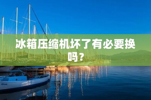 冰箱压缩机坏了有必要换吗? 冰箱压缩机坏了有必要换吗?
