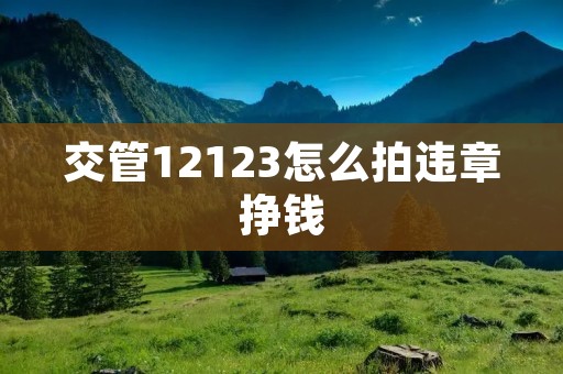 交管12123怎么拍违章挣钱