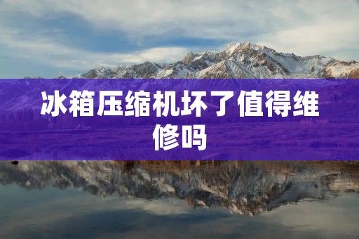 冰箱压缩机坏了值得维修吗 冰箱压缩机坏了值得维修吗