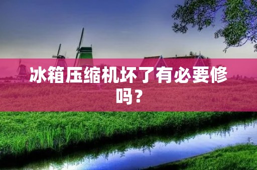 冰箱压缩机坏了有必要修吗？