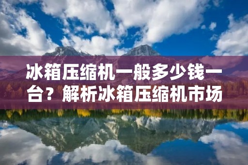 冰箱压缩机一般多少钱一台？解析冰箱压缩机市场价格与影响因素
