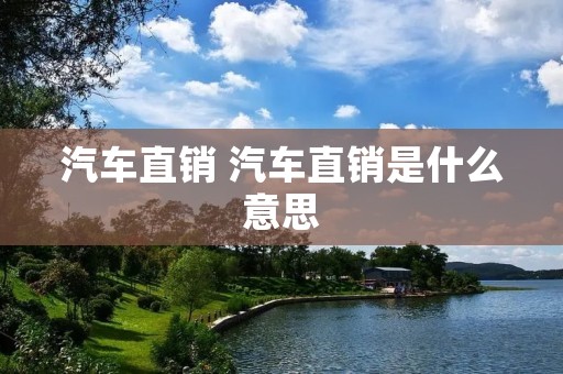 汽车直销 汽车直销是什么意思