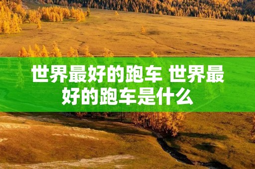 世界最好的跑车 世界最好的跑车是什么 世界最好的跑车 世界最好的跑车是什么