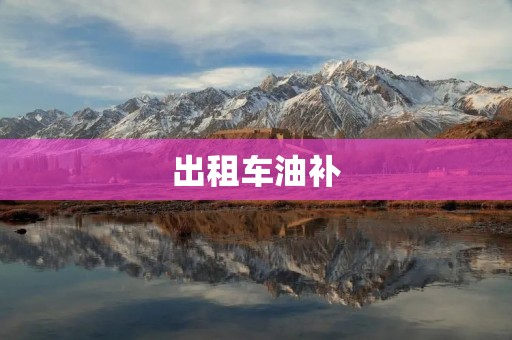 出租车油补:解决城市交通燃眉之急