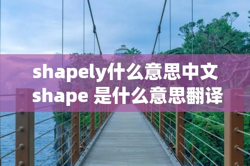 shapely什么意思中文 shape 是什么意思翻译