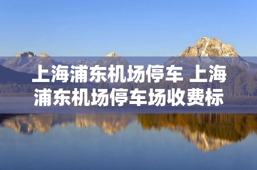 上海浦东机场停车 上海浦东机场停车场收费标准规定