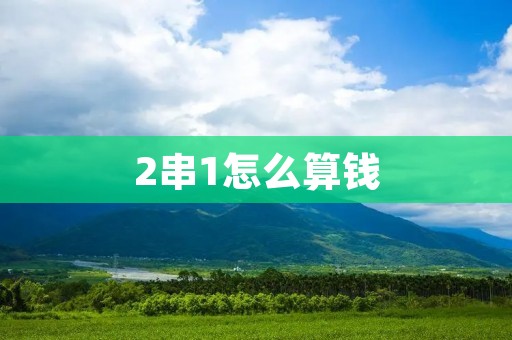 2串1怎么算钱