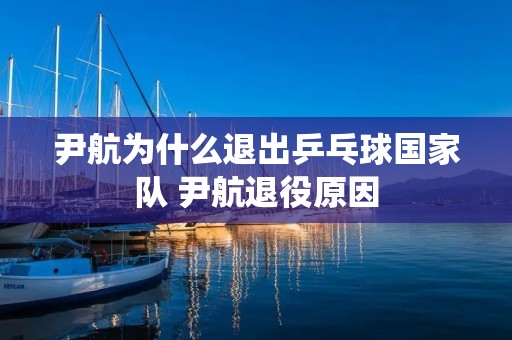 尹航为什么退出乒乓球国家队 尹航退役原因 尹航为什么退出乒乓球国家队 尹航退役原因