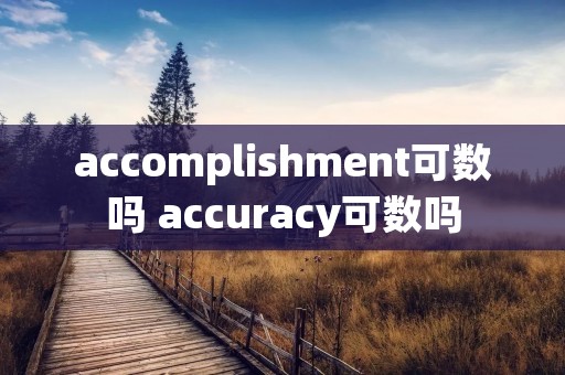 accomplishment可数吗 accuracy可数吗