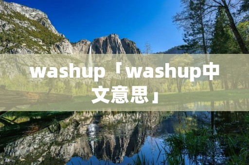 washup「washup中文意思」