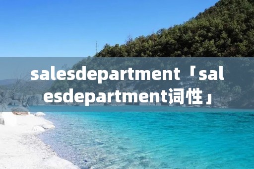 salesdepartment「salesdepartment词性」