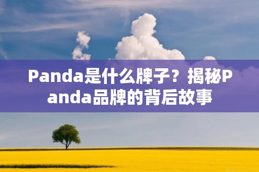 Panda是什么牌子?揭秘Panda品牌的背后故事