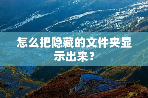 怎么把隐藏的文件夹显示出来?