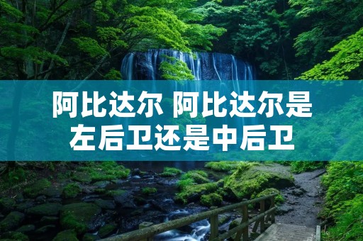阿比达尔 阿比达尔是左后卫还是中后卫