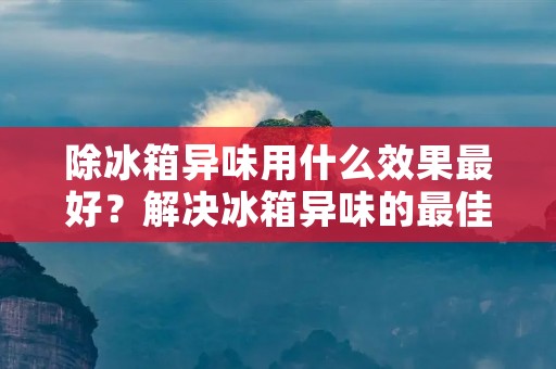 除冰箱异味用什么效果最好？解决冰箱异味的最佳方法