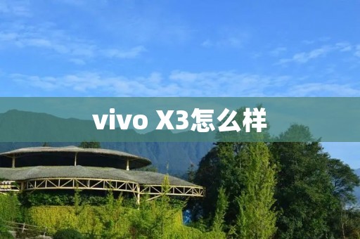 vivo X3怎么样