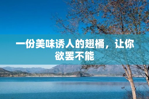 一份美味诱人的翅桶,让你欲罢不能