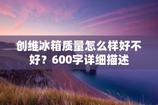 创维冰箱质量怎么样好不好？600字详细描述